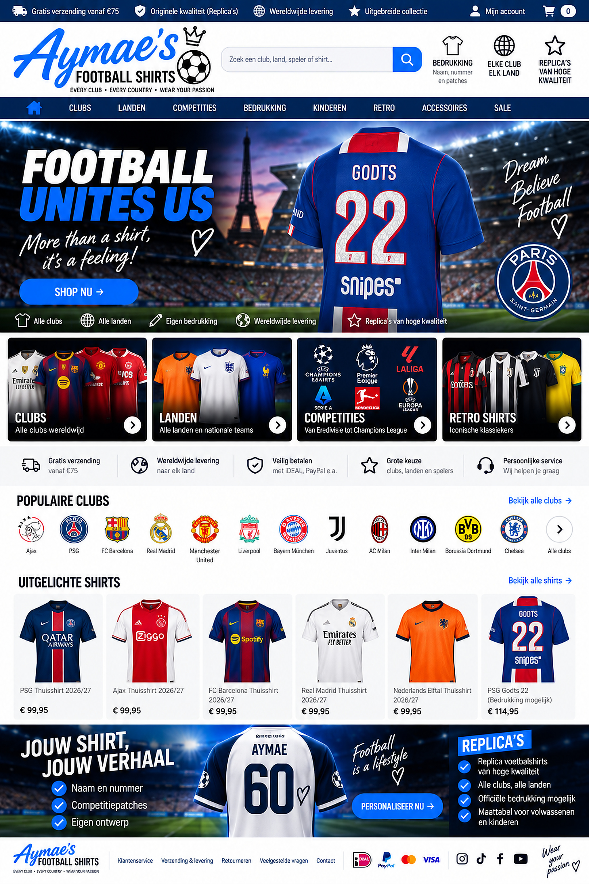 Aymae's Football Shirts